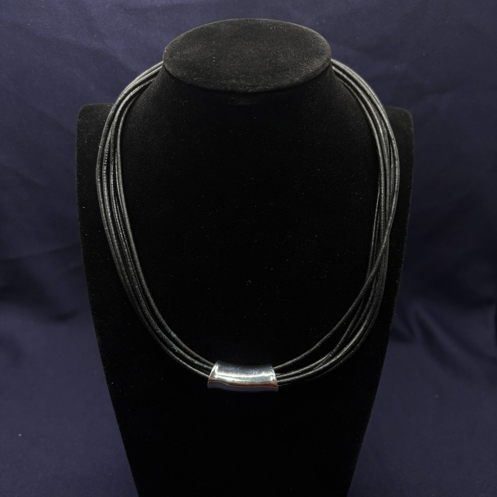 Nine & Co 15" Black Cord Necklace‎ Lobster Claw Clasp